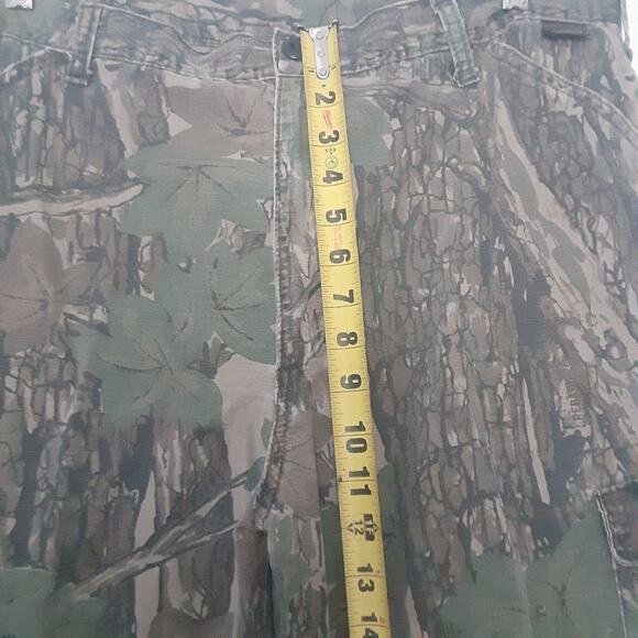 Vintage Walls Mens Outdoor Camo Cargo Pants Size 36x30 Made In USA Double Knee - Picture 11 of 12